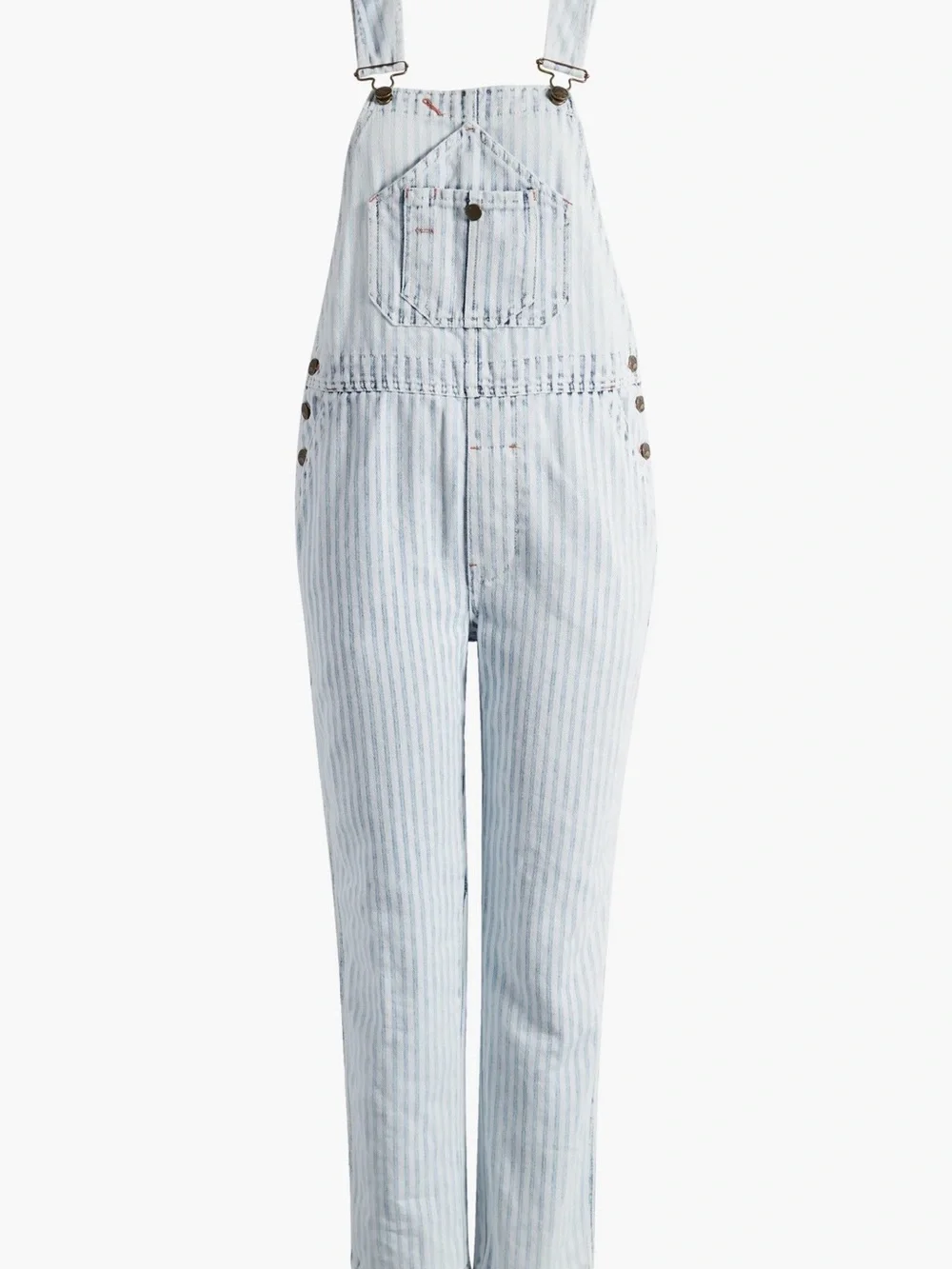 Faherty Topsail Stripe Straight Leg Overalls